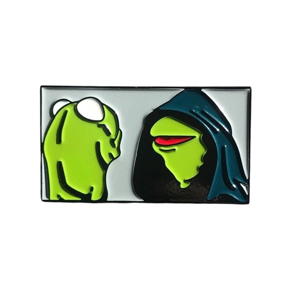 Kermit Star Wars MEME Green and Black Enamel Pin NEW - Picture 7 of 12